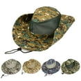 thumbnail image 1 of Cheers US Outdoor Breathable Mesh Big Wide Brim Camouflage Bucket Hat Sun with Neck Drawstring Fishing Hiking Cap, 1 of 7
