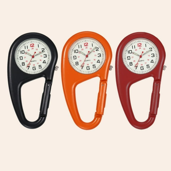 Cheers.US Outdoor Sport Watches Stopwatch Metal Clip Watch Clip on Watch for Climbing Hiking