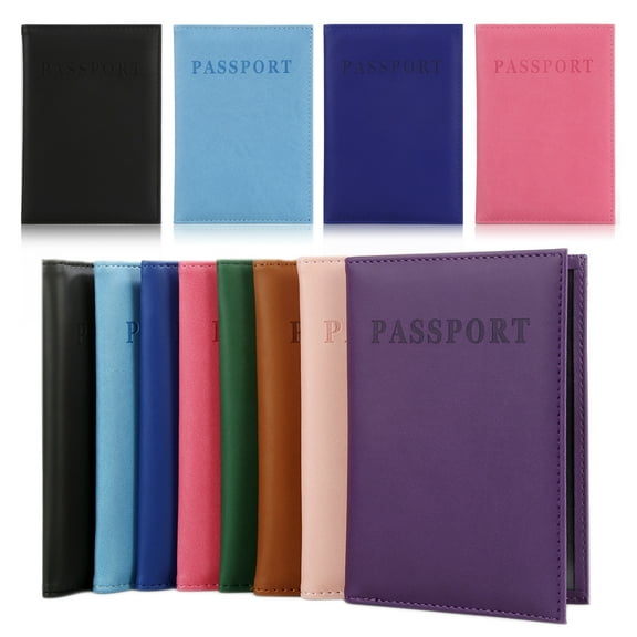 Cheers.US PU Leather Travel Passport Wallet Holder Blocking ID Card Case Cover