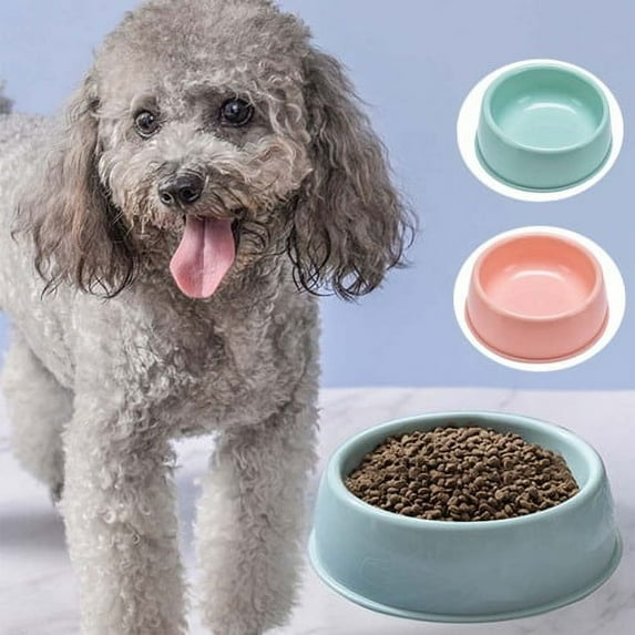 Cheers.US Pet Bowl Non-Slip Washable Reusable Double Cat Dog Bowl Feeding Water Feeder,Non-Slip,Large Space, Washable for Kitten, Puppy