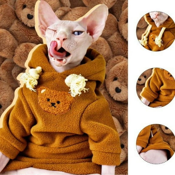 Cheers.US Pet Clothes Skin-friendly Cartoon Pattern Polyester Medium Dogs Cats Warm Pullover Winter Clothing,Pet Puppy Apparel Soft Cute for Cat Dog Clothes