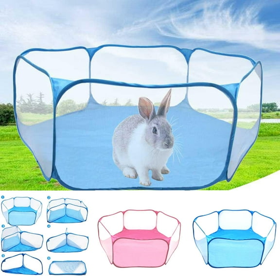Cheers.US Pet Playpen Outdoor/Indoor Exercise Fence, Guinea Pig Cage Tent,Breathable Fabric, Yard Fence for Guinea Pig, Rabbits, Hamster