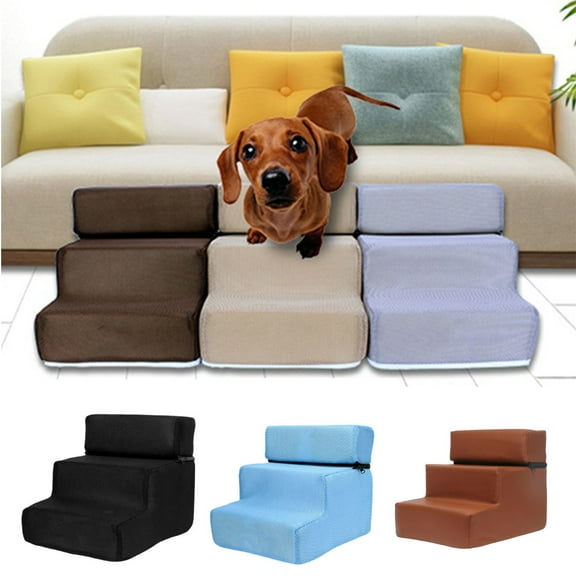 Cheers.US Pet Stairs Safe and Durable Indoor –Comfortable Faux Leather Non-slip Dog Steps Detachable Dog Ramp Stair Cover (Stair Cover Only)