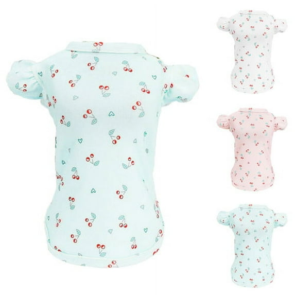 Cheers.US Pet T-shirt Round Neck Lovely Printed Outfit Summer Puppy Two-legged Clothes Dog Clothing,Soft, Breathable, Fashion for Small and Medium Dogs, Such as Teddy Dog