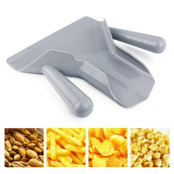 Cheers.US Plastic Chips Scoop Food French Fries Shovel Handle Fry Scoop with Dual Handle