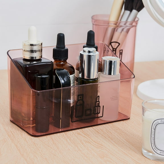 Cheers US Plastic Makeup Storage Organizer Caddy Tote - Basket Bin, Handle for Bathroom - Holds Eyeshadow Palettes, Nail Polish, Makeup Brushes, Blush, Shower Essentials