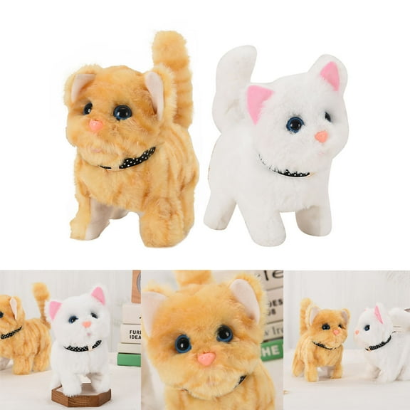 Cheers.US Plush Cat Interactive Ability Fine Workmanship Barking Walking Electric Cat Plush Toys with Sounds,for Boy and Gril