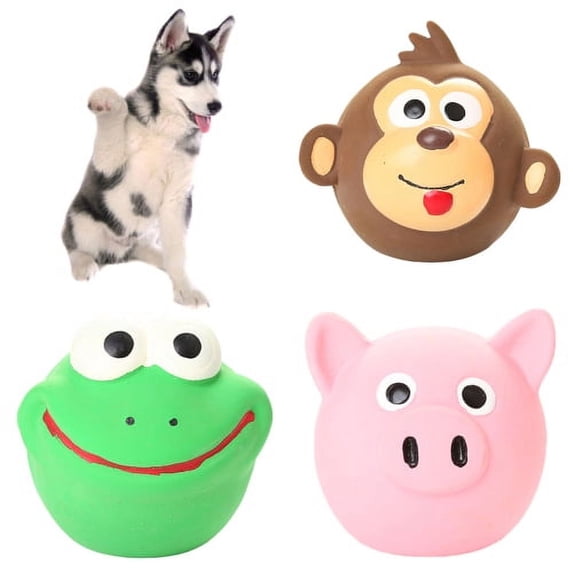 Cheers.US Plush Dog Squeaky Toy, Interactive Puppy Chew Toys with Squeaker Inside, Pet Dog Puppy Chewing Teeth Cleaning Play Toy for Small Medium Dogs