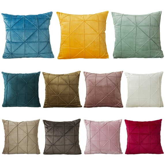 Cheers.US Plush Velvet Decorative Throw Pillow Covers Luxury Style Cushion Case Faux Fur Pillowcases for Sofa Bedroom