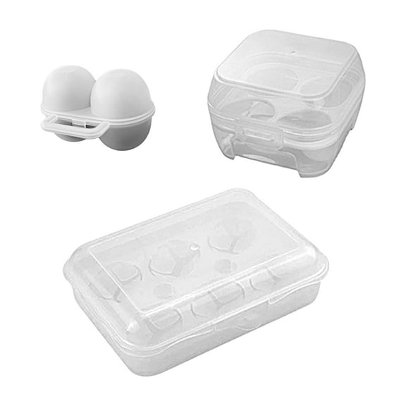 Cheers.US Portable Egg Storage Box Container Hiking Outdoor Camping Carrier for 4 Eggs Case, Transparent Anti-fall Shockproof