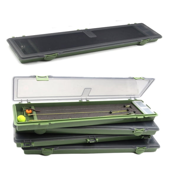 Cheers.US Portable Multifunctional Fishing Box with 15 Pins Storage Container Accessory Hard Fishing Tackle Box Portable Case Hooks Lure Baits Storage Box Containers