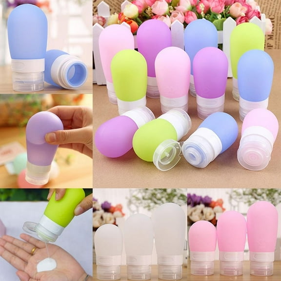 Cheers.US Portable Travel Bottles, Leak Proof Squeezable Silicone Tubes Travel Size Toiletries Containers, Carry On Approved Refillable Travel Accessories for Shampoo Liquids