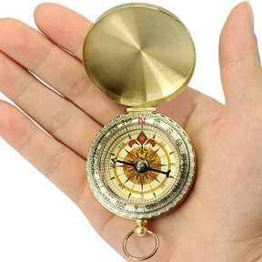 Cheers.US Portable Vintage Old Style Compass Pocket Watch Style Multifunction Fluorescence Compass Navigation for Outdoor Sports Camping Hiking