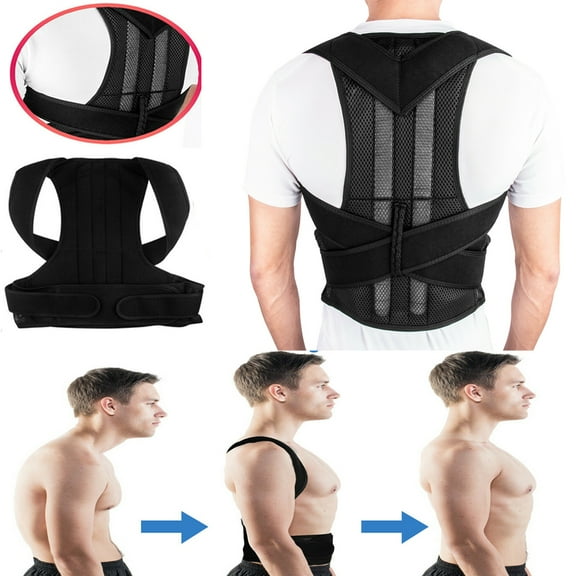 Cheers.US Posture Corrector Body Brace Bad Back Lumbar Shoulder Support Belt Women Men
