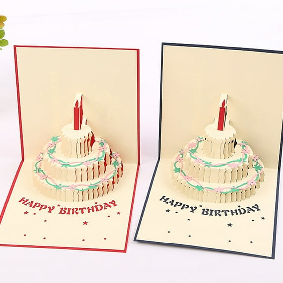 Cheers US Premium Surprise 3D Pop Up Happy Birthday Card,Greetings Cake Card– Best Pop Up Birthday Card for Wife, Girlfriend, Mom - Pop Up Birthday Cards for Women