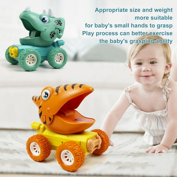 Cheers US Pull Back Dinosaur Car Toys Dino Toys for 3 Year Old Boys and Toddlers T-Rex Dinosaur Games Monster Trucks
