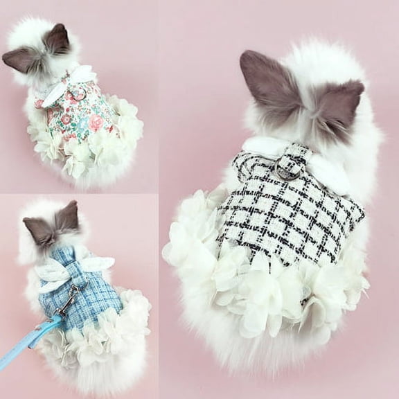 Cheers.US Rabbit Clothes with Leash Rope Prevent Break Free Fashion Bunny Guinea Pig Costume Outdoor Harness,Fashion, Lovely, Comfortable,for Kitten, Puppy