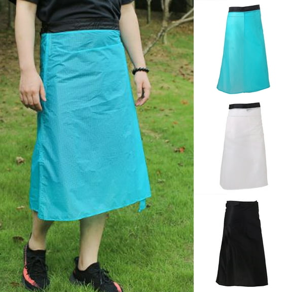 Cheers.US Rain Skirt, Ultra Light Thin Rain Skirt, Waterproof Lightweight Kilt, reathable Windproof Raincoat Rainwear Liner, Packable Windbreak Kilt Skirt for Cycling Riding Camping Hiking