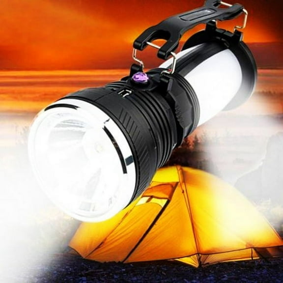 Cheers.US Rechargeable LED Camping Lantern Waterproof, Perfect Lantern Flashlight for Hurricane Emergency, Hiking, Home and More Outdoor Camping Solar Energy Super Bright Torch Light Searchlight