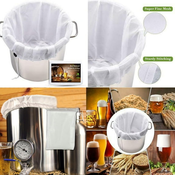 Cheers.US Reusable Cotton Mesh Filter Bags Spices Herbs Fruit Juice Soup Drawstring