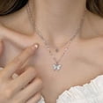 thumbnail image 1 of Cheers US Rhinestone Butterfly Choker Necklace Silver Sparkly Adjustable Crsytal Necklaces Chain for Women, 1 of 7