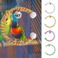 thumbnail image 1 of Cheers.US Rope Swing Bird Toy, Small or Medium-Sized Parrot Toy Pure Natural Colorful Rope Cage Parrot Chewing Toy, 1 of 7