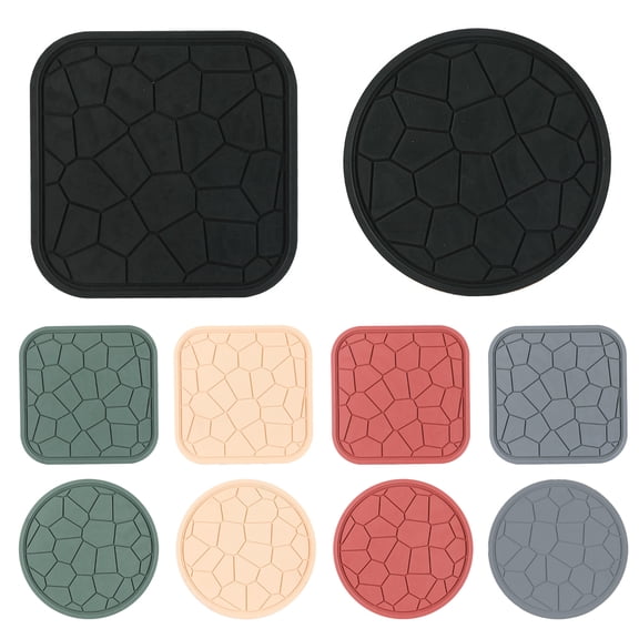 Cheers.US Rubber Dish Drying Mat, Heat Resistant Trivet Mats Waterproof Anti Slip Table Pad Kitchen Multifunctional Draining Mat