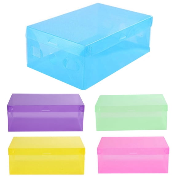 Cheers.US Shoes Container Organizer Storage Box Women Men Plastic Stackable