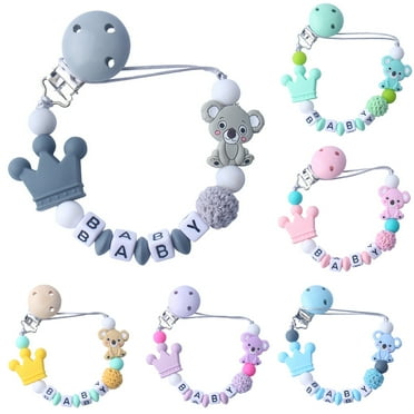 Cheers.US Silicone Beaded Lanyard Teether Pacifier Clip Holder| Teething Relief Toy Baby Boys Girls