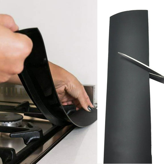 Cheers US Silicone Stove Gap Covers Heat Resistant Oven Gap Filler Seals Gaps Between Stovetop and Counter, Easy to Clean