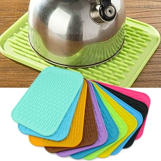  KITCHENATICS Trivets for Hot Dishes, Silicone Trivets for Hot  Pots & Pans, Hot Pads for Kitchen, Pot Holders for Kitchen Heat Resistant  Mats for Countertop, Silicone Trivet Mat Hot Plates, Black