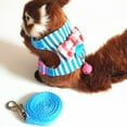 thumbnail image 1 of Cheers US Small Pet Guinea Pig Rabbit Harness and Leash Blue Stripe Chest Strap Vest for Animals Guinea Pig Chinchilla Rabbit Rat, 1 of 7