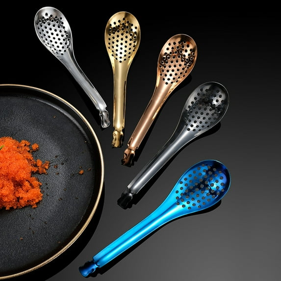 Cheers US Small Slotted Spoons,Spherification Spoon Stainless Steel Slotted Spoons Strainers Caviar Colander Spherification Bar Spoon for Kitchen