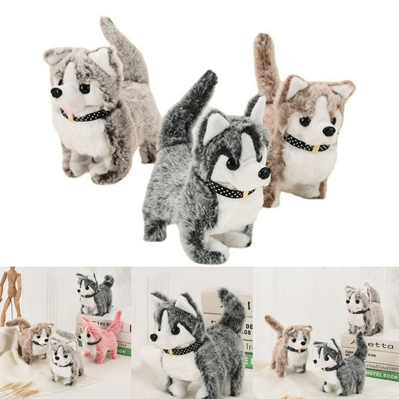 Cheers.US Smart Dog Pup Plush Toy Ability Interactive Ability Fine Workmanship Barking Walking Electric Dog Plush Toys for Children Boy and Gril