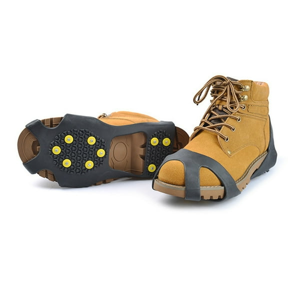 Cheers.US Snow Grips Over Shoe/Boot Traction Cleat Rubber Spikes Anti Slip Unisex Outdoor Anti-Skid Ice Gripper Crampons Slip-on Stretch Footwear S/M/L/X-L