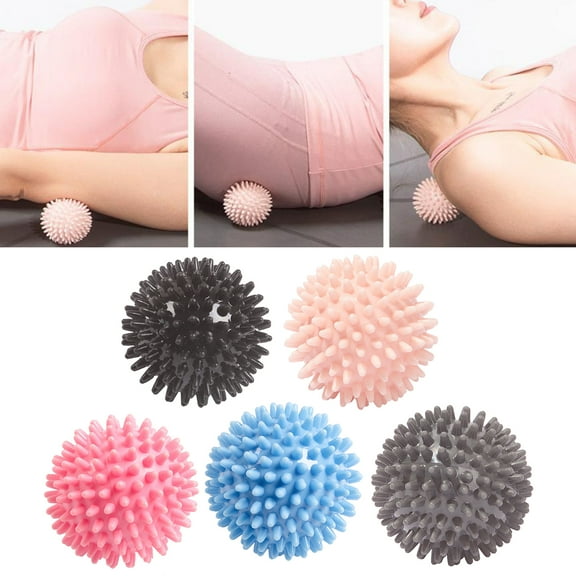 Cheers.US Spiky Massage Ball for Foot, Back, Muscles Soft to Firm Spiked Massager Roller Orb Set for Plantar Fasciitis, Trigger Point Therapy, Exercise, Yoga, Deep Tissue Myofascial Release
