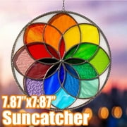 Cheers.US Stained Glass Thousand Color Rainbow Suncatcher Window Hangings Painted Rainbow Series Sculptures Pendant Ornaments Creative Wall Hanging Decorations Home Decor Art Pendant