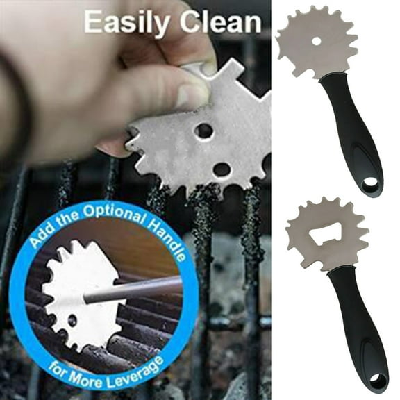 Cheers.US Stainless Steel BBQ Grill Scraper- Grill Grate Cleaner- Barbecue Grill Brush Non-bristles Safer Than Wire Brush-Perfect BBQ Cleaning Tools-Works with Most Grill Grates