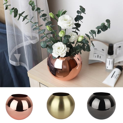 Cheers.US Stainless Steel Planter – Sphere Pot for Succulents, Cactus %26 Small Plants – Minimalistic Design for Desk, Window or Modern Kitchen