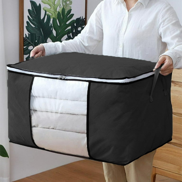 Cheers US Storage Bags Large Blanket Clothes Organization and Storage Containers for Bedding Comforters Foldable Organizer with Reinforced Handle