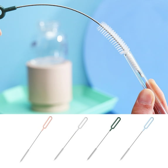 Cheers.US Straw Cleaner Brush Set, 4Pcs Long Cleaning Brush for Straws on Tumbler, Water Bottle, Sippy Cup, and Pipes, Tubes or Hummingbird Feeders