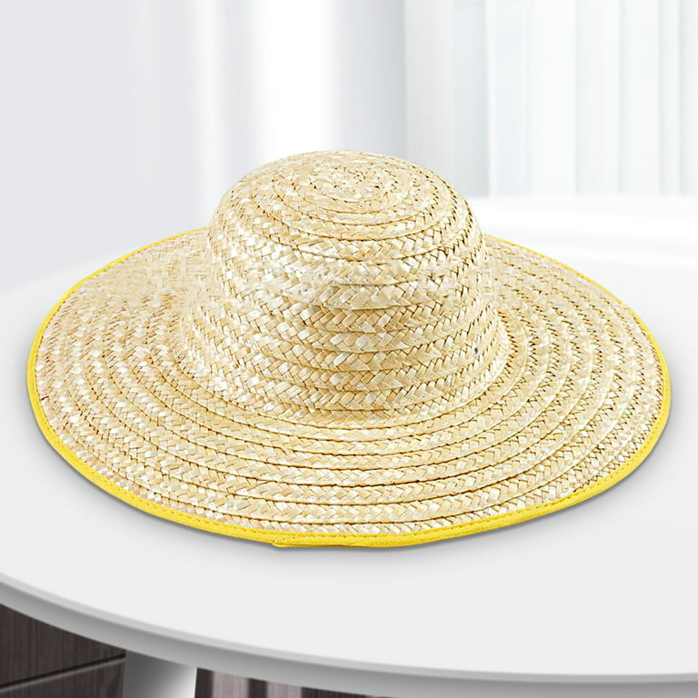 Cheers.US Straw Hats for Men Women Summer Beach Sun Hat Wide Brim