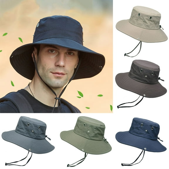 Cheers US Sun Hat for Men/Women Waterproof Wide Birm Bucket Hat UV Boonie Hat for Fishing Hiking Garden Beach