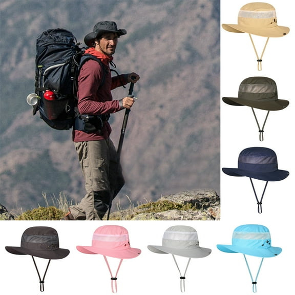 Cheers US Sun Hat for Men/Women Waterproof Wide Birm Bucket Hat UV Boonie Hat for Fishing Hiking Garden Beach