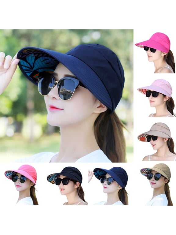 Sun Hats for Women Wide Brim Sun Hat Packable UV Protection Visor Floppy Womens Beach Cap