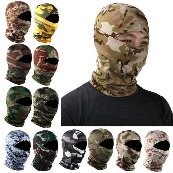 Cheers US Sun UV Face Mask Neck Gaiter Windproof Scarf Sunscreen Breathable Bandana Balaclava for Sport Face Cover Camouflage Print Hunting Camo Neck Gaiter for Outdoor