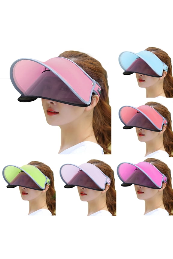 Sun Visor Hats Women Large Brim Summer UV Protection Beach Cap