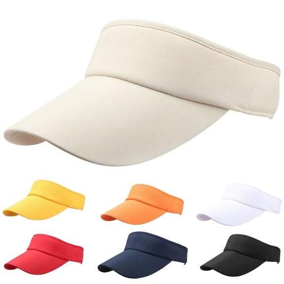 Cheers US Sun Visor Hats for Women Men Adjustable Open Top Plain Visors UV Sports Tennis Golf Travel Summer Beach Pool Visor