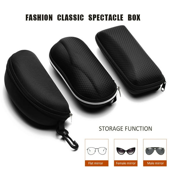 Cheers.US Sunglasses Soft Case Ultra Light Neoprene Zipper Eyeglass Case Potable Unisex Black Eye Glasses Protective Box