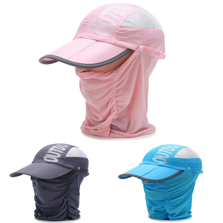 Cheers.us Sunhat Removable Tube Face Cover Neck Protection Fishing Hat Cycling Hiking Anti UV Sun Outdoor Sport Baseball Cap, Adult Unisex, Size: One